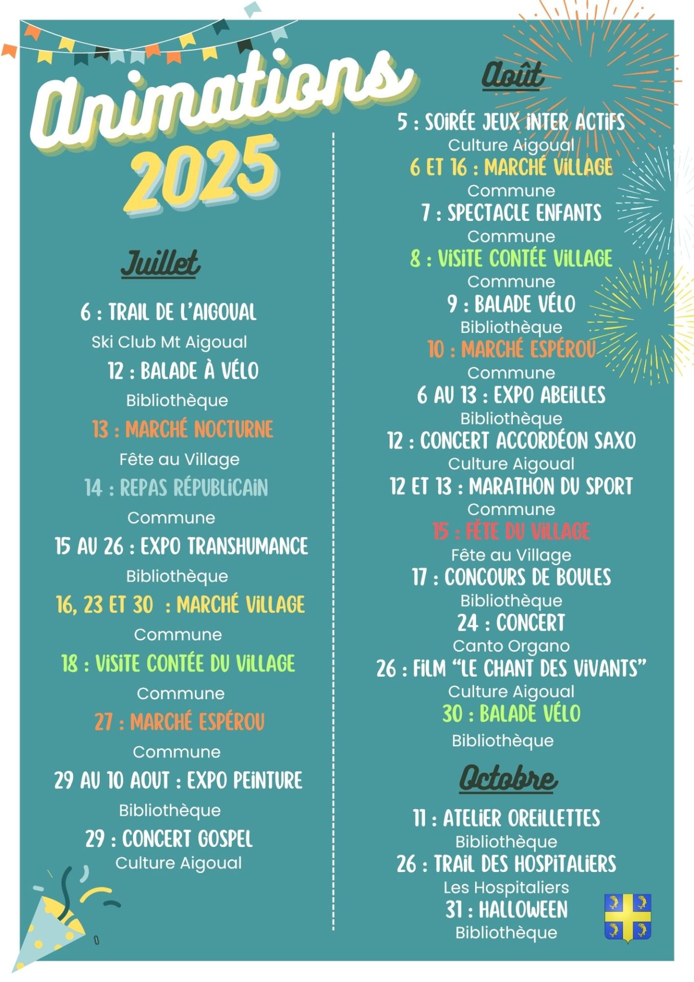 Lire la suite à propos de l’article PROGRAMME DES ANIMATIONS ESTIVALES 2025